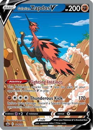 Galarian Zapdos V (Alternate Full Art) 174/198 - Holofoil Chilling Reign