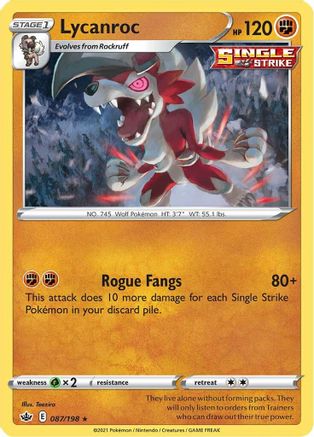 Lycanroc 087/198 - Holofoil Chilling Reign