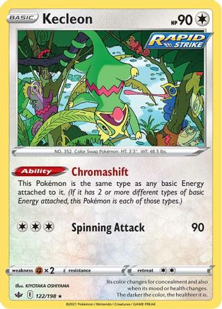 Kecleon 122/198 - Reverse Holofoil Chilling Reign