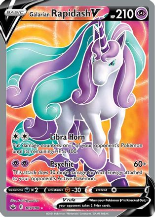 Galarian Rapidash V (Full Art) 167/198 - Holofoil Chilling Reign