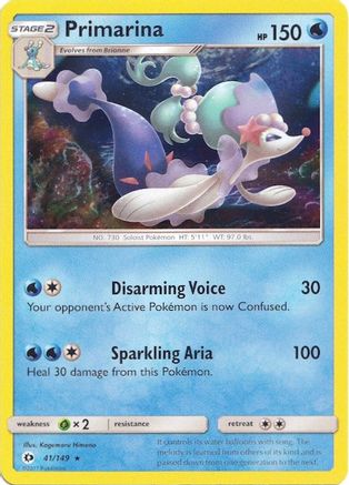 Primarina (Water Web Holo) 041/149 - Holofoil Miscellaneous Cards & Products