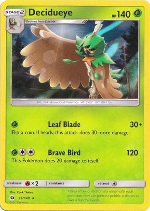 Decidueye (Water Web Holo) 011/149 - Holofoil Miscellaneous Cards & Products