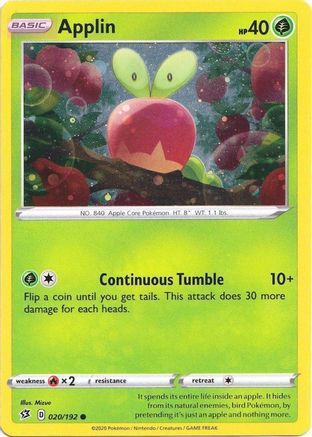 Applin (Cosmos Holo) 020/192 - Holofoil Blister Exclusives