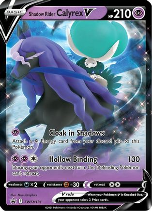Shadow Rider Calyrex V SWSH131 - Holofoil SWSH Sword & Shield Promo Cards