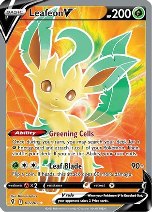 Leafeon V (Full Art) 166/203 - Holofoil Evolving Skies