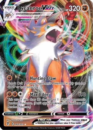 Lycanroc VMAX 092/203 - Holofoil Evolving Skies