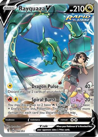 Rayquaza V (Alternate Full Art) 194/203 - Holofoil Evolving Skies
