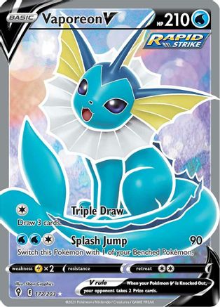 Vaporeon V (Full Art) 172/203 - Holofoil Evolving Skies