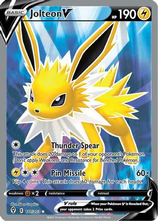 Jolteon V (Full Art) 177/203 - Holofoil Evolving Skies