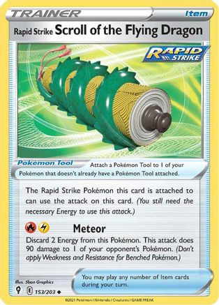 Rapid Strike Scroll of the Flying Dragon 153/203 - Reverse Holofoil Evolving Skies