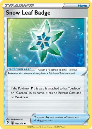 Snow Leaf Badge 159/203 Evolving Skies
