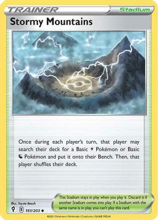 Stormy Mountains 161/203 - Reverse Holofoil Evolving Skies