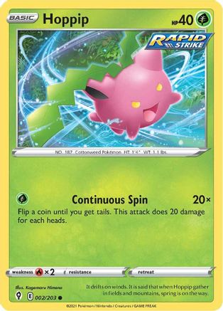 Hoppip 002/203 - Reverse Holofoil Evolving Skies