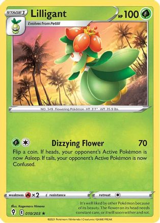 Lilligant 010/203 - Reverse Holofoil Evolving Skies