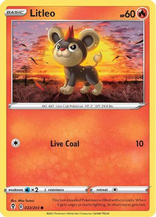 Litleo 022/203 - Reverse Holofoil Evolving Skies