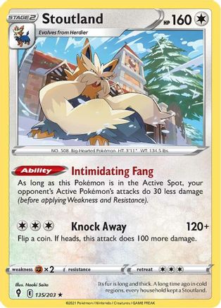 Stoutland 135/203 - Reverse Holofoil Evolving Skies