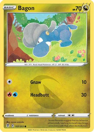 Bagon 107/203 - Reverse Holofoil Evolving Skies