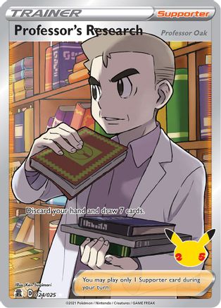 Professor's Research (Full Art) 024/025 - Holofoil Celebrations