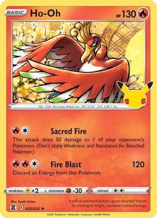Ho-Oh 001/025 - Holofoil Celebrations