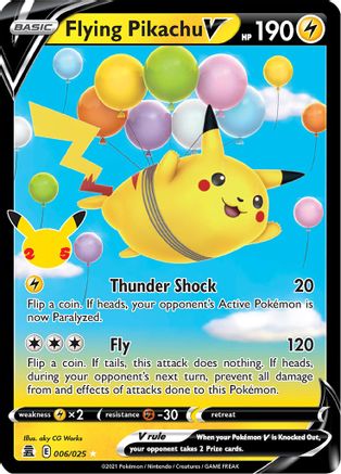 Flying Pikachu V 006/025 - Holofoil Celebrations