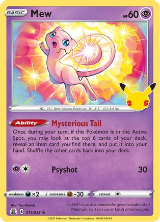 Mew 011/025 - Holofoil Celebrations