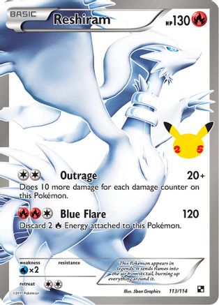 Reshiram 113/114 - Holofoil Celebrations Classic Collection