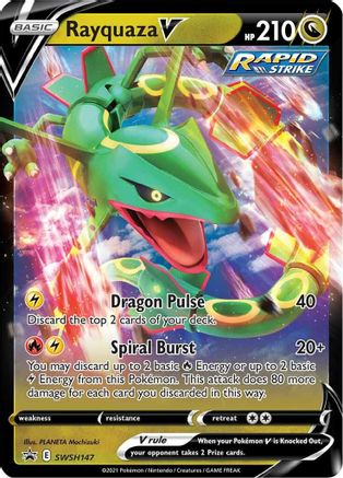 Rayquaza V SWSH147 - Holofoil SWSH Sword & Shield Promo Cards