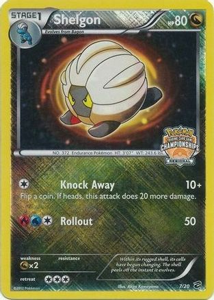 Shelgon (Regional Championships) 007/20 - Reverse Holofoil League & Championship Cards