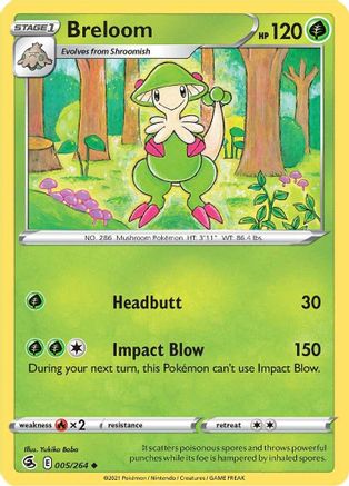 Breloom 005/264 - Reverse Holofoil Fusion Strike