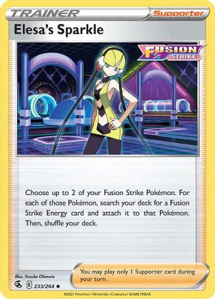 Elesa's Sparkle 233/264 - Reverse Holofoil Fusion Strike