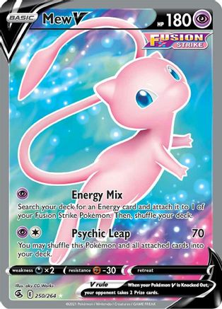 Mew V (Full Art) 250/264 - Holofoil Fusion Strike
