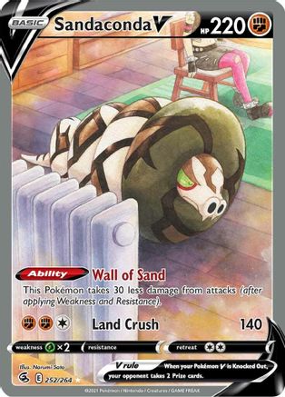 Sandaconda V (Alternate Full Art) 252/264 - Holofoil Fusion Strike