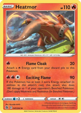 Heatmor 041/264 - Reverse Holofoil Fusion Strike