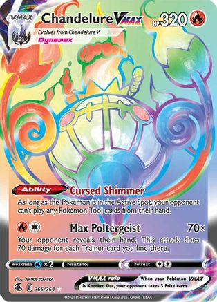 Chandelure VMAX (Secret) 265/264 - Holofoil Fusion Strike