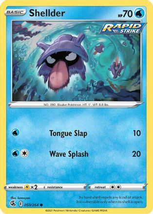 Shellder 050/264 - Reverse Holofoil Fusion Strike