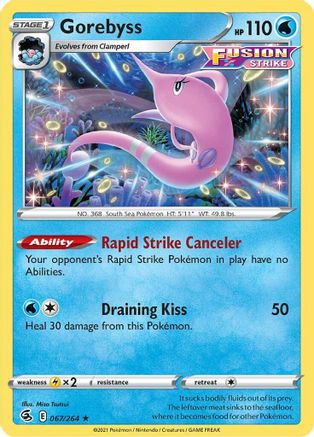 Gorebyss 067/264 - Reverse Holofoil Fusion Strike