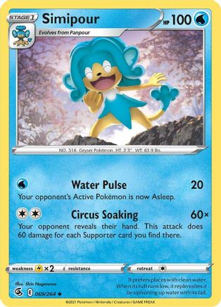 Simipour 069/264 - Reverse Holofoil Fusion Strike
