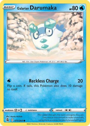 Galarian Darumaka 071/264 - Reverse Holofoil Fusion Strike
