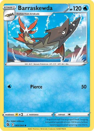 Barraskewda 083/264 - Reverse Holofoil Fusion Strike