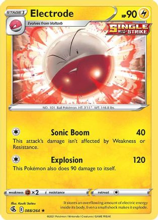 Electrode 088/264 - Reverse Holofoil Fusion Strike
