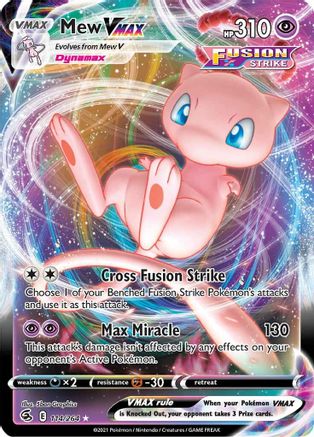 Mew VMAX 114/264 - Holofoil Fusion Strike