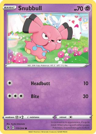 Snubbull 115/264 - Reverse Holofoil Fusion Strike