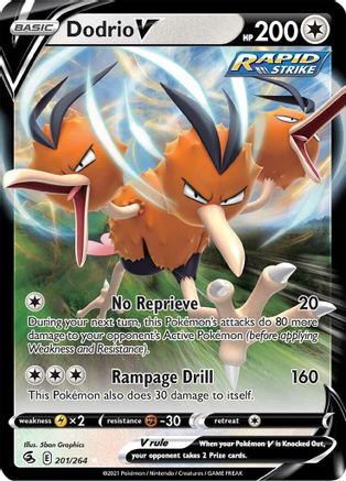 Dodrio V 201/264 - Holofoil Fusion Strike