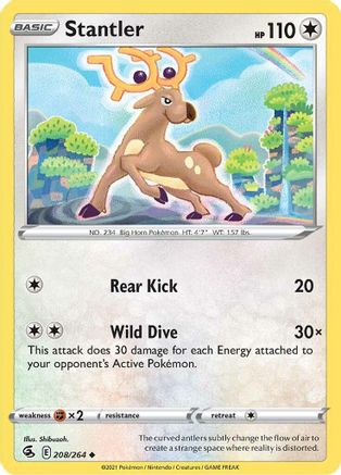 Stantler 208/264 - Reverse Holofoil Fusion Strike