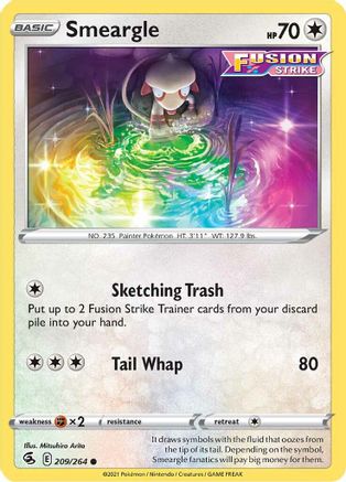 Smeargle 209/264 - Reverse Holofoil Fusion Strike