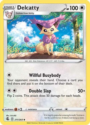 Delcatty 211/264 - Reverse Holofoil Fusion Strike