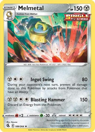 Melmetal 189/264 - Reverse Holofoil Fusion Strike