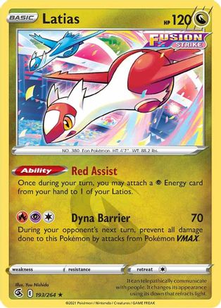 Latias 193/264 - Reverse Holofoil Fusion Strike