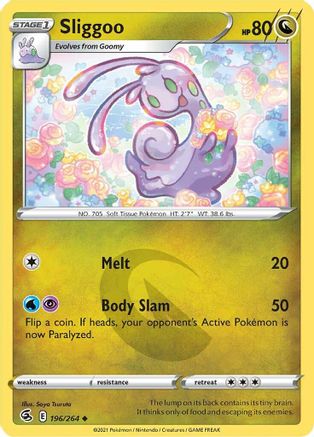 Sliggoo 196/264 - Reverse Holofoil Fusion Strike