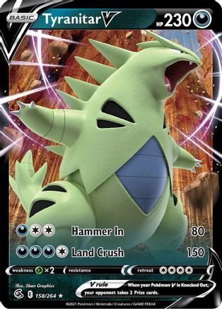 Tyranitar V 158/264 - Holofoil Fusion Strike